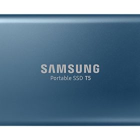 Samsung T5 500GB Up to 540MB/s USB 3.1 Gen 2 (10Gbps, Type-C) External Solid State Drive (Portable SSD) Alluring Blue (MU-PA500B)