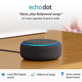 Echo Dot (3rd Gen) - #1 smart speaker brand in India with Alexa (Black)
