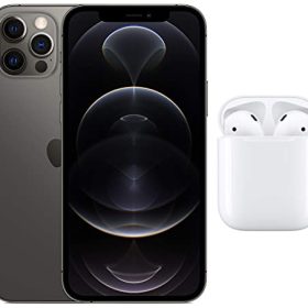 New Apple iPhone 12 Pro (128GB) - Graphite with AirPods with Charging Case