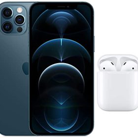 New Apple iPhone 12 Pro (256GB) - Silver with AirPods with Charging Case