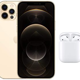 New Apple iPhone 12 Pro (512GB) - Gold with AirPods with Charging Case