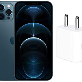 New Apple iPhone 12 Pro Max (512GB) - Pacific Blue with Apple 20W USB-C Power Adapter