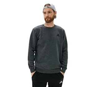 Adidas Mens Cotton M Feelcozy Swt Sweatshirt (H12226_2xl, Dgreyh/black, 2xl)