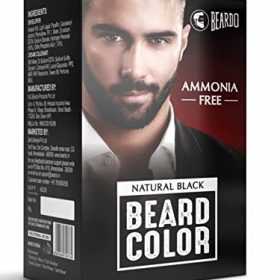 Beardo Beard Color For Men - Natural Black | Long Lasting | No Ammonia | Easy to apply, No Stain Beard Hair Colour for men | Skin Friendly Hair dye