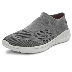 Bourge Men's Loire-100 Grey and L.Grey Running Shoes