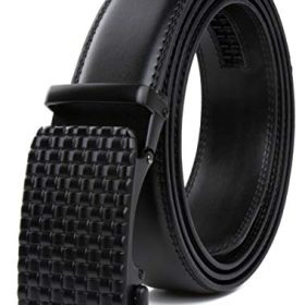 Contacts Men's Genuine Leather Auto Lock Buckle Belt | Leather Belt for Men