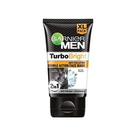 Garnier Men, Face Wash, Brightening & Anti-Pollution, TurboBright Double Action, 150 g