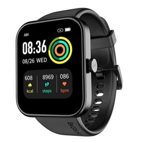 Noise ColorFit Pulse Grand Smart Watch with 1.69"(4.29cm) HD Display, 60 Sports Modes, 150 Watch Faces, Fast Charge, Spo2, Stress, Sleep, Heart Rate Monitoring & IP68 Waterproof (Jet Black)