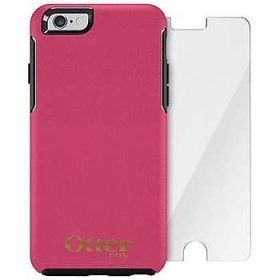 Otterbox Case for Apple iPhone 6 & 6S Symmetry Leather Edition Pink & Gold Logo