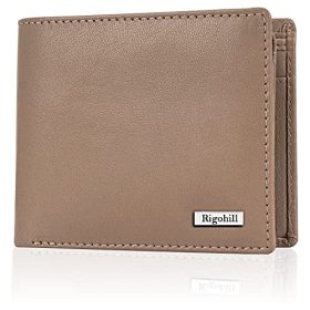 RIGOHILL Martin Beige Mens Leather Wallet | Leather Wallet for Men | RFID Mens Wallet