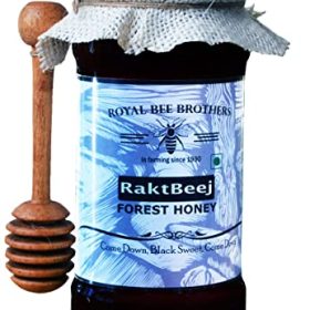 Royal Bee Brothers | Raktbeej Forest Honey | NMR Tested Raw Forest Honey |Produce of Giant Wild Honey Bee | Harvested from Saranda Forest , Jharkhand| 100% Raw, Unprocessed, Unheated Honey | 500 g