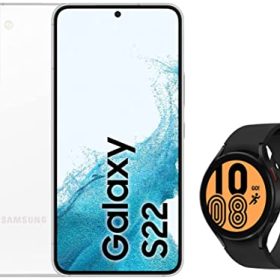 Samsung Galaxy S22 5G (Phantom White, 8GB, 128GB Storage) with No Cost EMI/Additional Exchange Offers & Galaxy Watch4 Bluetooth(4.4 cm, Black, Compatible with Android only)