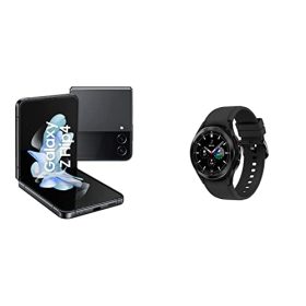 Samsung Galaxy Z Flip4 5G (Graphite, 8GB RAM, 256GB Storage) + Galaxy Watch4 Classic Bluetooth(42mm, Black)