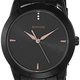 Sonata Analog Black Dial Men's Watch-NN7924NM01/NP7924NM01