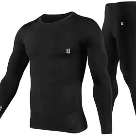 Unbeatable Polyester Spandex Men's Sports Running Set Compression Shirt + Pants Skin-Tight Long Sleeves Quick Dry Fitness Tracksuit Gym Yoga Suits