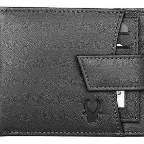 WildHorn Black Leather Wallet for Men