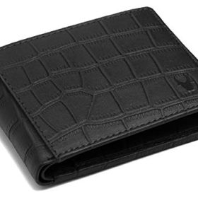 WildHorn® Carter Leather Wallet for Men (Black Croco)