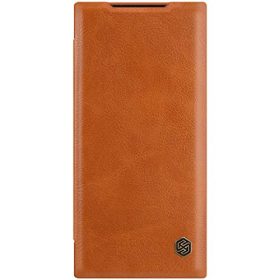 nillkin qin series leather case for samsung galaxy note 20 ultra/note 20 plus (brown)