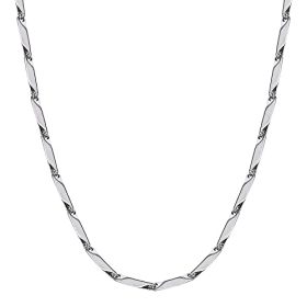 okos Men's Double Coated Popular Latest Style Stainless Steel Silver Neck Chain For Boys and Men CN1000206