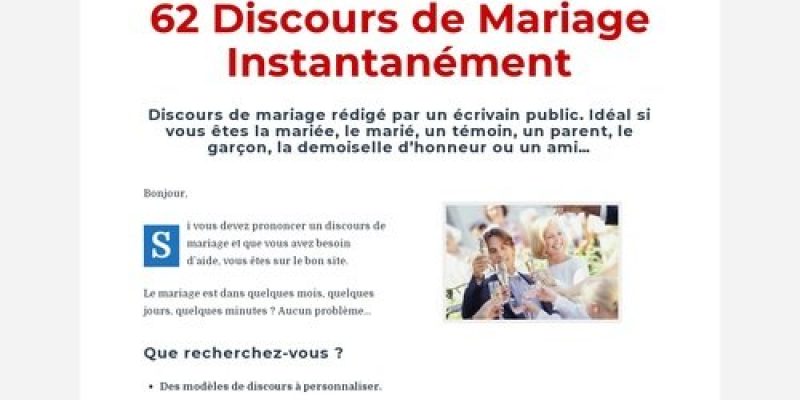 Discours de Mariage à Télécharger