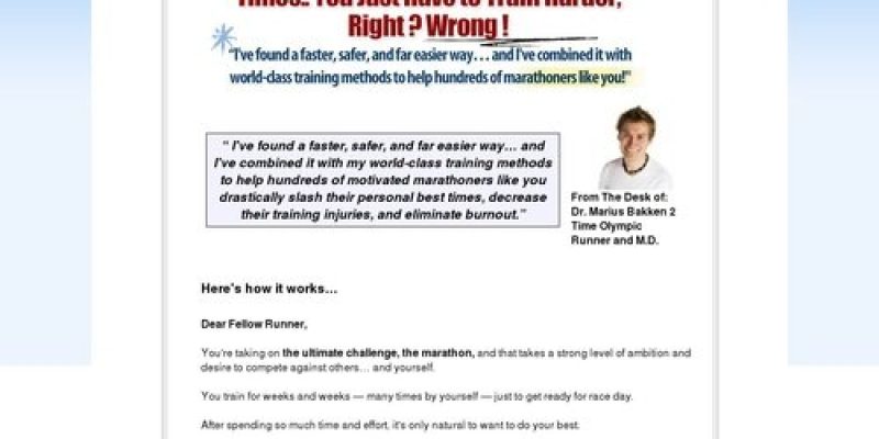 Marathon Training Plan – 100 Day Program | Olympian Marius Bakken’s Marathon Schedule