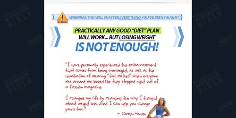 The Weight Loss Motivation Bible: How To Program Your Mind For Sustainable Fat Loss