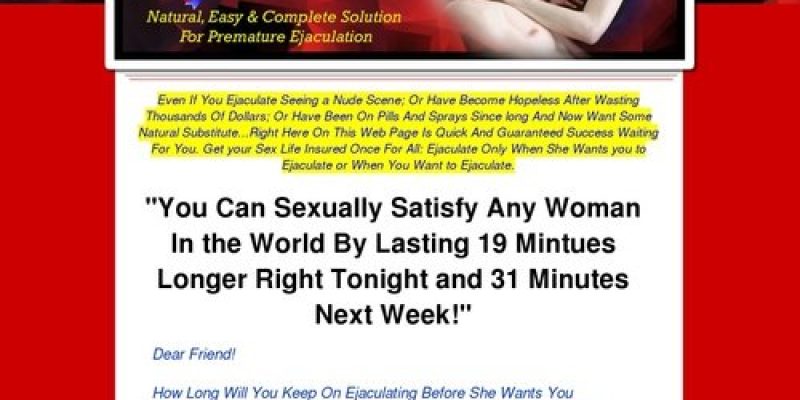 Easy2Control.Com/ Last Longer In Bed/Premature Ejaculation Help/ easy2control.com/dr. paulo amino’s 25 methods