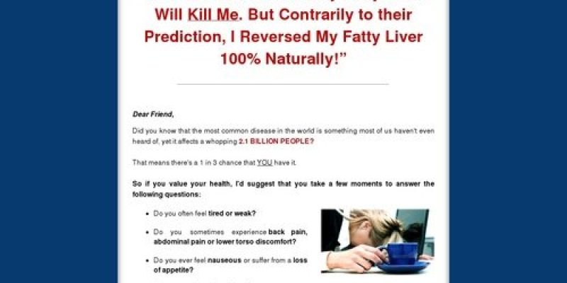 Fatty Liver Remedy ~ Brand New With A 10.3% Conversion Rate!