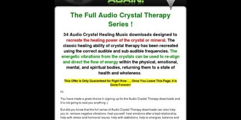 Audio Crystal Therapy One Time Offer