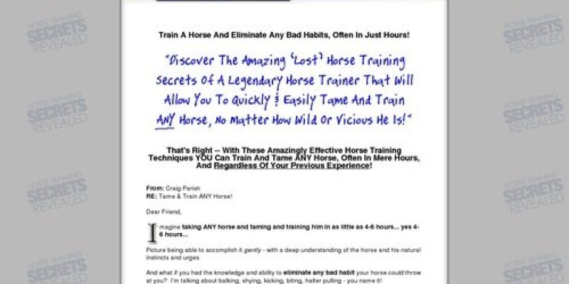 Horse Training Secrets Revealed