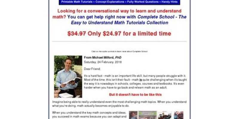 Complete School – The Easy to Understand Math Tutorials Collection