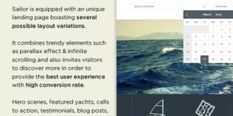 Sailor – Yacht Charter Booking HTML Template