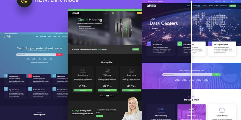 Uhost – Web Hosting with WHMCS Template