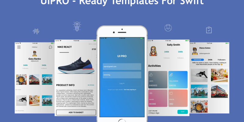 UI PRO – IOS Template Designs for Swift Xcode Theme App