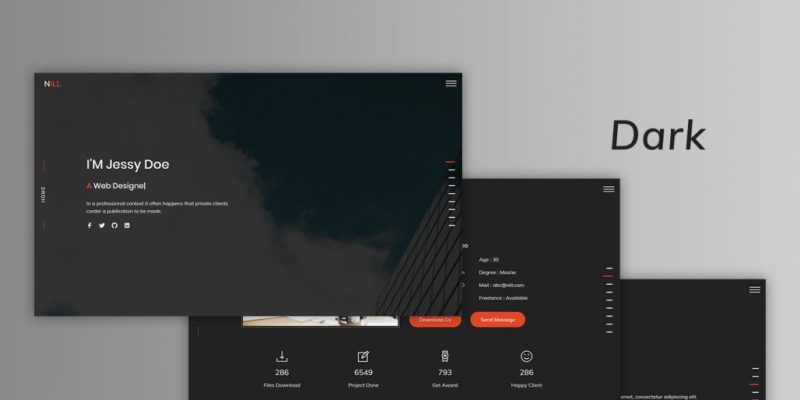 Nill – Bootstrap 4 personal, portfolio and resume template + RTL