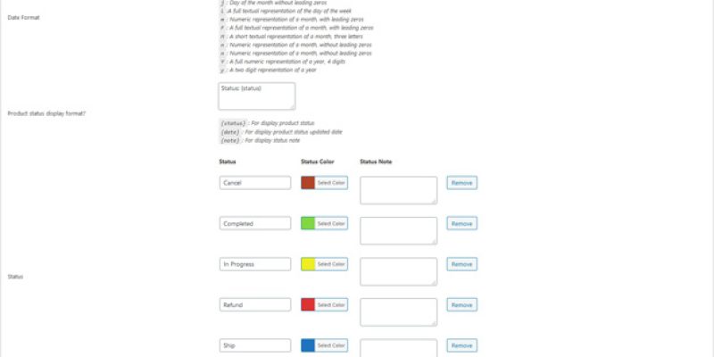 WooCommerce Order Status Per Product