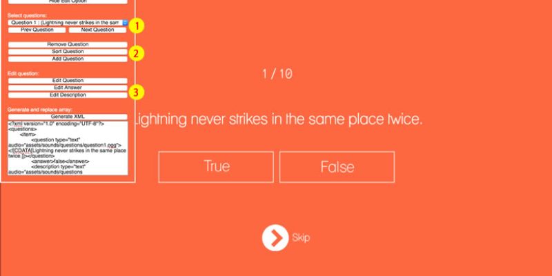 True or False – HTML5 Game
