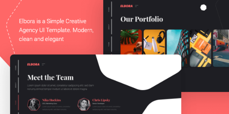 Elbora — Simple Portfolio UI Template