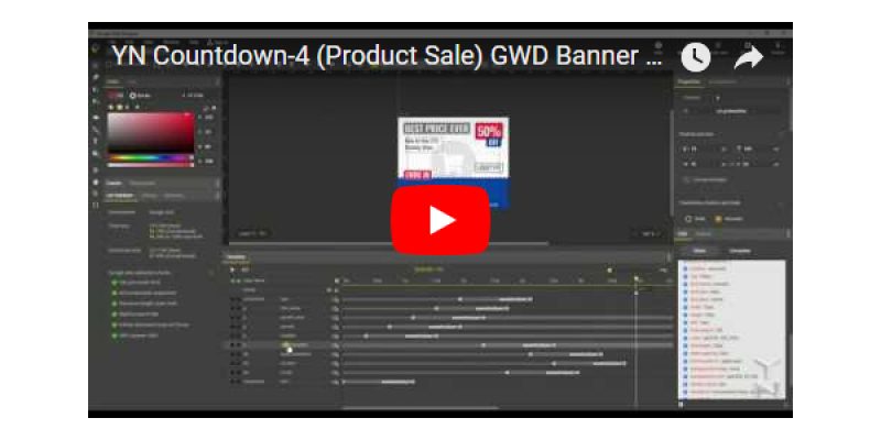 Countdown 4 – Product Sale HTML5 Banner Ad Templates with Live Countdown (GWD, jQuery)