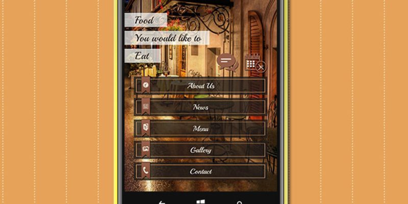Restaurant App With CMS – Windows Phone
