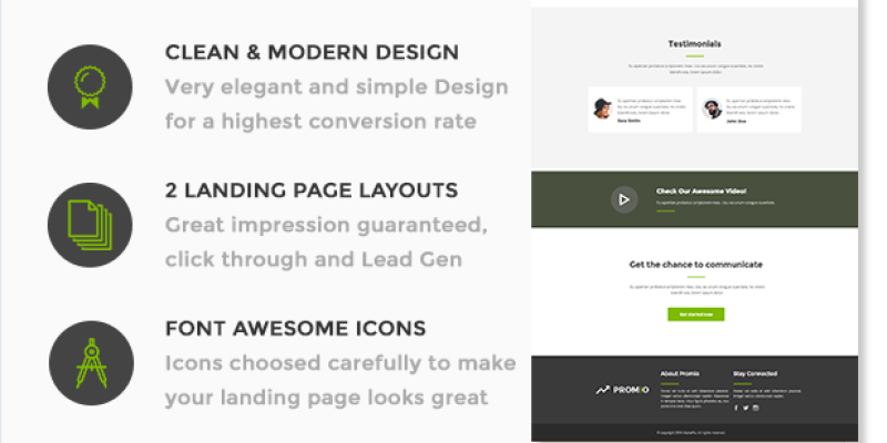 PROMIO – Marketing Multipurpose HTML Landing Page