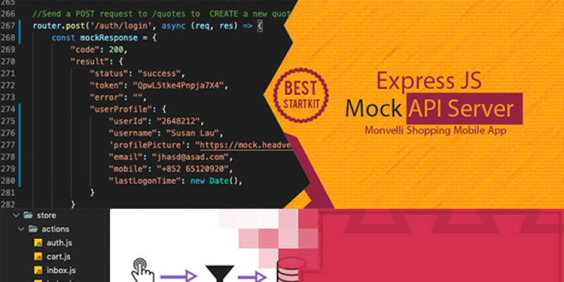 Monvelli Shopping App (React Native + Expo v36 + Express JS Mock API Server)