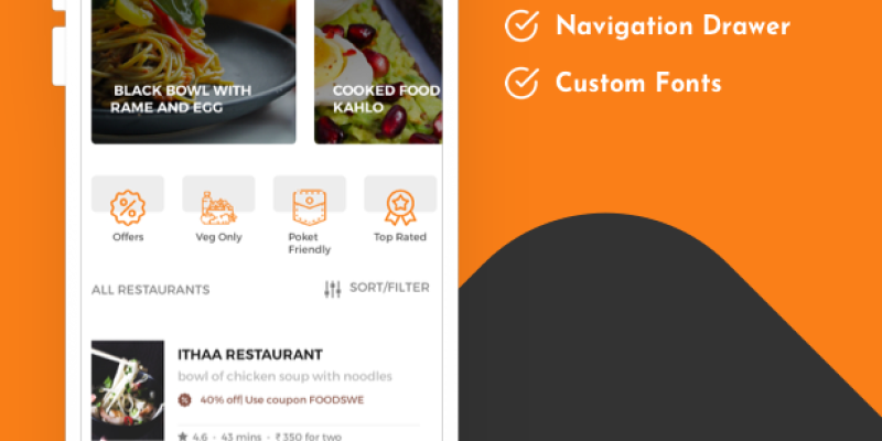 FoodsWe – Food Ordering App UI