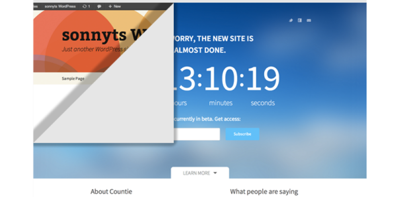WP Countie: Responsive Countdown Landing Page