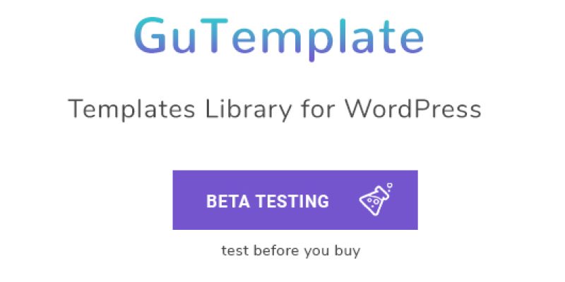 GuTemplate – Pro Templates Library for WordPress