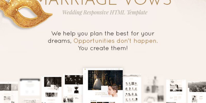 The VOW – Wedding Responsive HTML Template