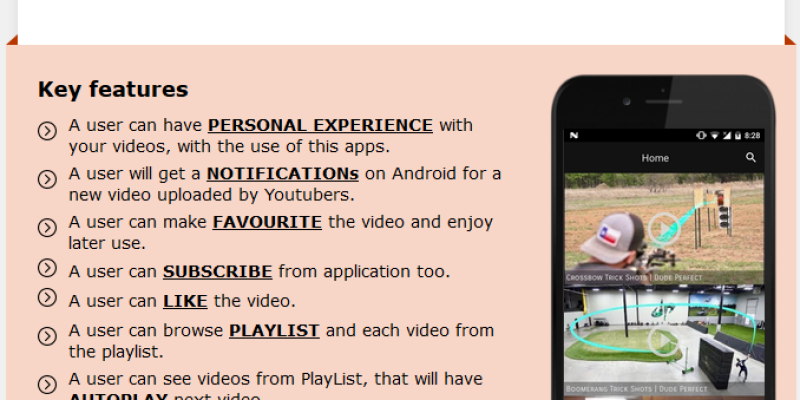 Youtubers Application For Android. (Android Application for YouTube Channel)