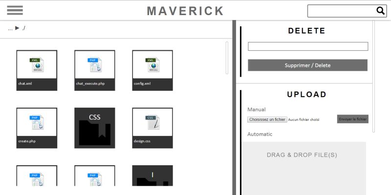 Maverick – Cloud storage website