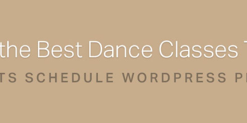Dance WordPress Theme – Dancing Academy