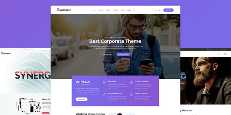 Synergeer – Corporate Creative WordPress Theme